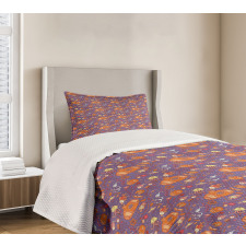 Abstract Colorful Marine Bedspread Set