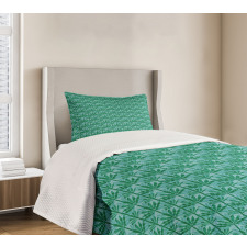 Banana Leaves Exotic Pattern Bedspread Set