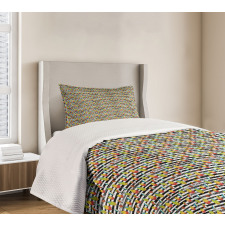 Exotic Feathers on Stripes Bedspread Set