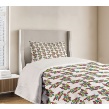 Spring Vibrant Colorful Leaves Bedspread Set