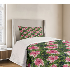 Blooming Hawaiian Jungle Bedspread Set