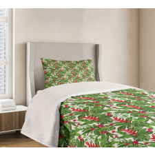 Exotic Hawaii Foliage Art Bedspread Set