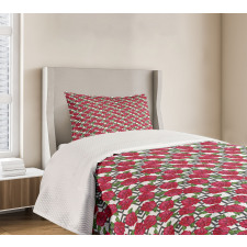 Flowers on Nested Squares Bedspread Set