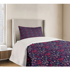 Bamboo and Flowers Art Bedspread Set