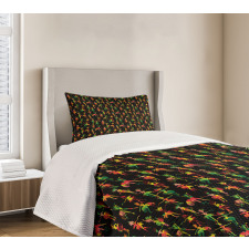 Dancing Women in Flag Hues Bedspread Set