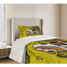 Hunting Dog Woods Bedspread Set