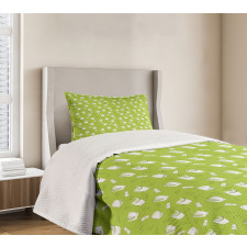 Alcohol Culture Pattern Bedspread Set