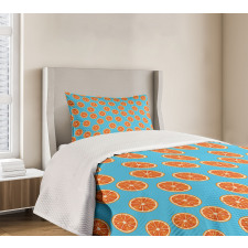 Exotic Citrus Fruit Round Bedspread Set