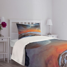 Planet Landscape View Bedspread Set