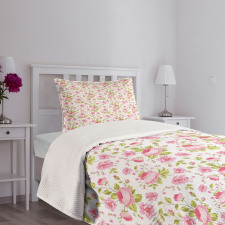 Vintage Peony Pattern Bedspread Set