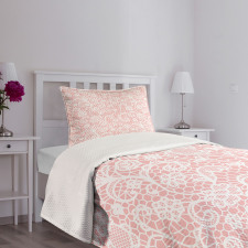 Floral Hexagon Lace Grids Bedspread Set