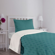 Modern Wavy Lines and Dots Bedspread Set