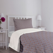 Retro Geometrical Motif Bedspread Set