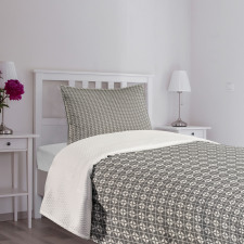 Lines Squares and Rounds Bedspread Set