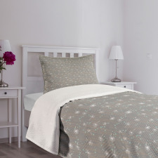 Dots Lines and Dandelions Bedspread Set