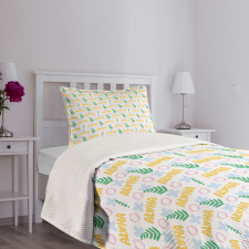 Aloha Colorful Exotic Summer Bedspread Set