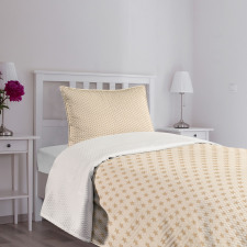 Pastel Tones Simplistic Stars Bedspread Set