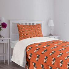 Cartoon Art Dog Pattern Bedspread Set