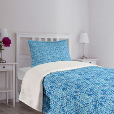 Blue Tones Eastern Star Bedspread Set