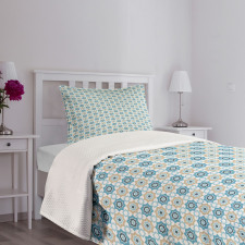 Oriental Star Shape Motifs Bedspread Set