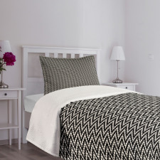 Edgy Lines with Zigzags Art Bedspread Set