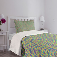 Motif in Circles Symmetry Bedspread Set