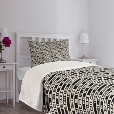 Modern Rectangle and Lines Bedspread Set