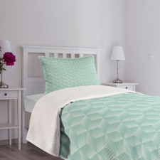 Halftone Rhombus Motif Bedspread Set