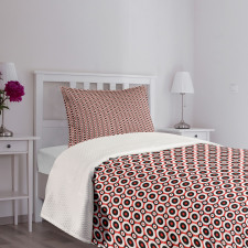 Concentric Tricolor Rounds Bedspread Set