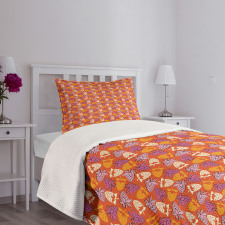 Colorful Strawberries Pattern Bedspread Set