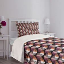 Colorful Stripes Crescents Bedspread Set