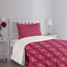 Feminine Sketchy Hearts Bedspread Set