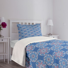 Mandala Motifs with Leaves Bedspread Set