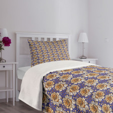 Flowers Round Spots Bedspread Set