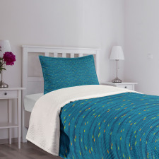 Minimal Fish Waves Bedspread Set