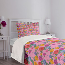 Colorful Roses Bedspread Set