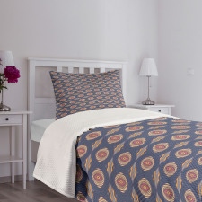 Unusual Motley Pattern Bedspread Set