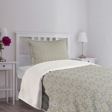 Pastel Abstract Mosaic Tile Bedspread Set