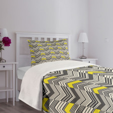 Nostalgic Abstract Zigzags Bedspread Set