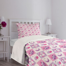 Sleeping Birds Moon Stars Bedspread Set