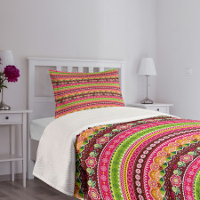 Colorful Abstract Flower Bedspread Set