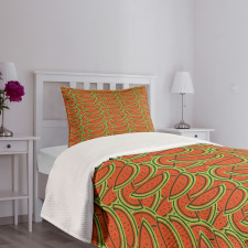 Doodle Watermelon Slice Bedspread Set