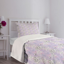 Dreamy Flowers and Buds Bedspread Set