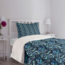 Modern Rose Petals Bloom Bedspread Set