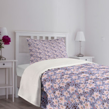 Exotic Flower Petals and Buds Bedspread Set