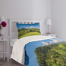 Bavarian Alps Village Bedspread Set