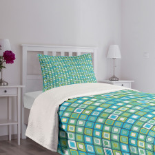 Nested Quirky Rectangles Bedspread Set