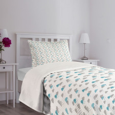 Abstract Raining Modern Sky Bedspread Set