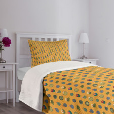 Exotic Floral Cactus Art Bedspread Set