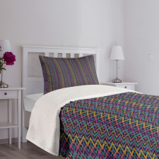 Folkloric Abstract Zigzags Bedspread Set